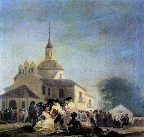 Francisco de goya y Lucientes Pilgrimage to the Church of San Isidro Norge oil painting art